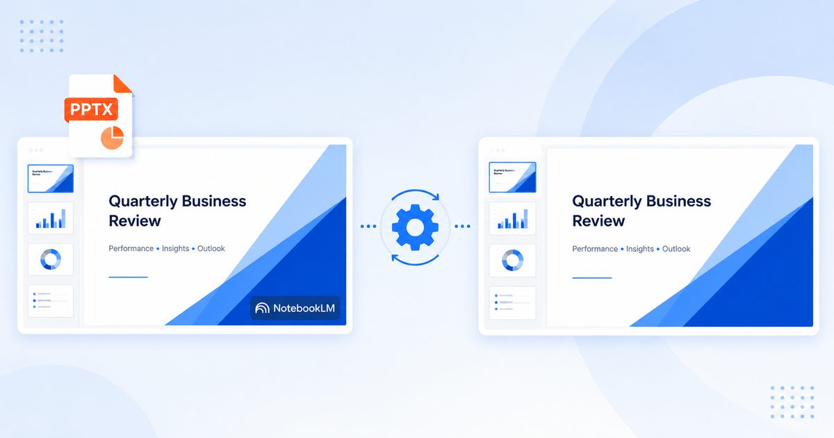 How to Remove NotebookLM Watermarks from PPTX Presentations